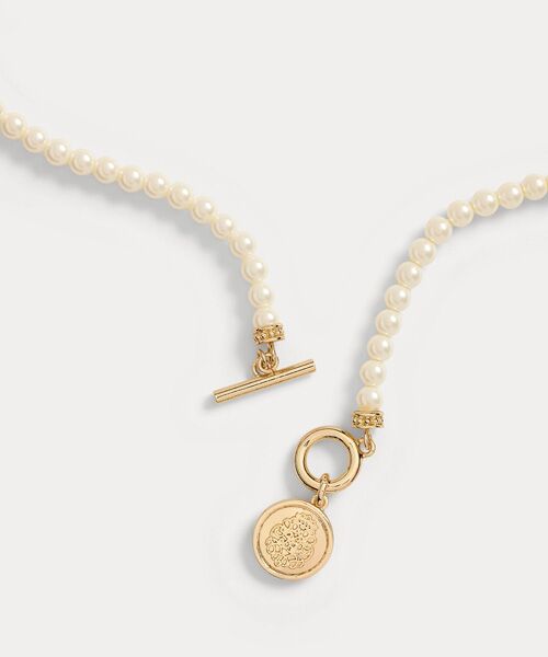 LAUREN RALPH LAUREN / ローレン ラルフ ローレン ネックレス・ペンダント・チョーカー | フェイクパール & クレスト ペンダント ネックレス | 詳細1