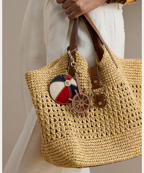 LAUREN RALPH LAUREN / ローレン ラルフ ローレン ポーチ | レザー スモール ビーチ ボール ポーチ | 詳細3