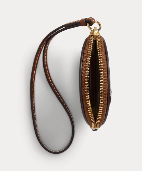 LAUREN RALPH LAUREN / ローレン ラルフ ローレン ポーチ | レザー スモール ビーチ ボール ポーチ | 詳細1