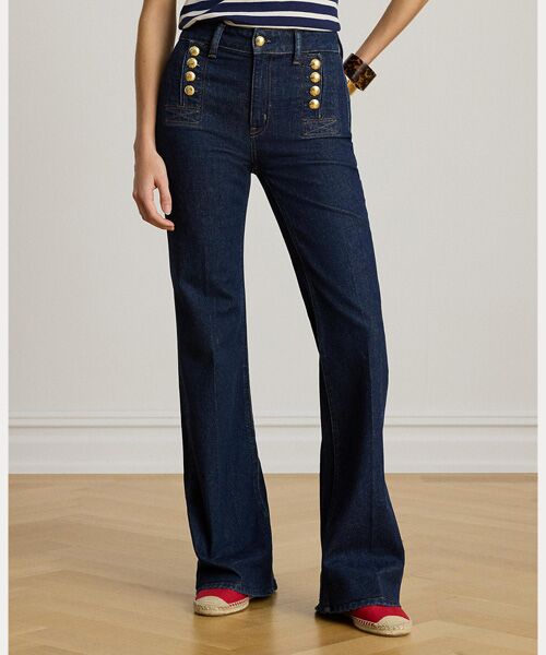 LAUREN RALPH LAUREN / ローレン ラルフ ローレン デニムパンツ | ハイライズ フレア セーラー ジーンズ | 詳細2