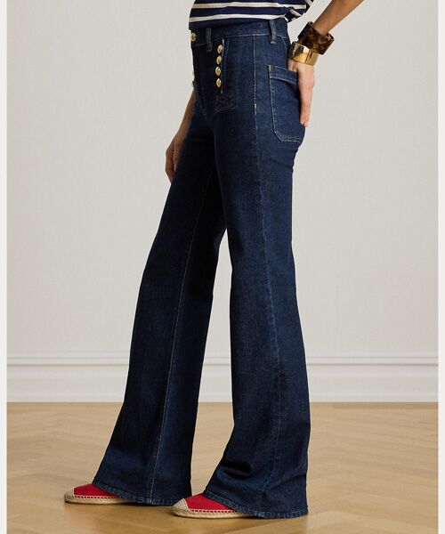LAUREN RALPH LAUREN / ローレン ラルフ ローレン デニムパンツ | ハイライズ フレア セーラー ジーンズ | 詳細3