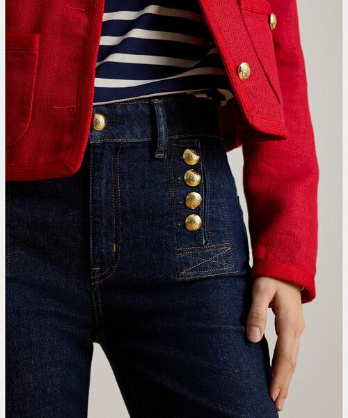 LAUREN RALPH LAUREN / ローレン ラルフ ローレン デニムパンツ | ハイライズ フレア セーラー ジーンズ | 詳細5