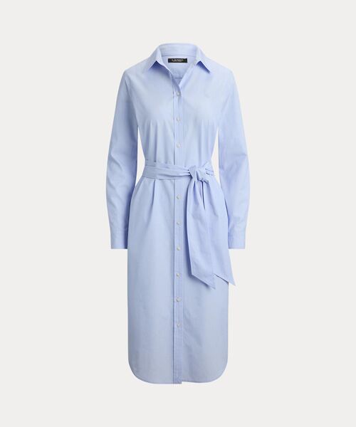 LAUREN RALPH LAUREN / ローレン ラルフ ローレン ミニ丈・ひざ丈ワンピース | エンドオンエンド コットン シャツドレス | 詳細1