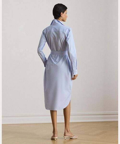 LAUREN RALPH LAUREN / ローレン ラルフ ローレン ミニ丈・ひざ丈ワンピース | エンドオンエンド コットン シャツドレス | 詳細3
