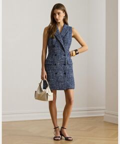 LAUREN RALPH LAUREN / ローレン ラルフ ローレン ミニ丈・ひざ丈ワンピース | ダブルブレステッド ブークレ スリーブレス ドレス