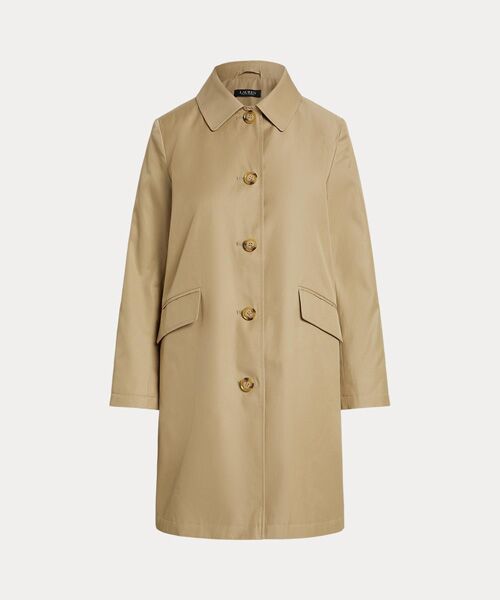 LAUREN RALPH LAUREN / ローレン ラルフ ローレン ステンカラーコート | コットンブレンド オーバーコート（270ブラウン）