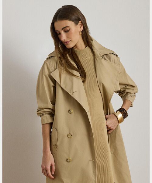 LAUREN RALPH LAUREN / ローレン ラルフ ローレン トレンチコート | ダブルブレステッド コットン トレンチ コート | 詳細2