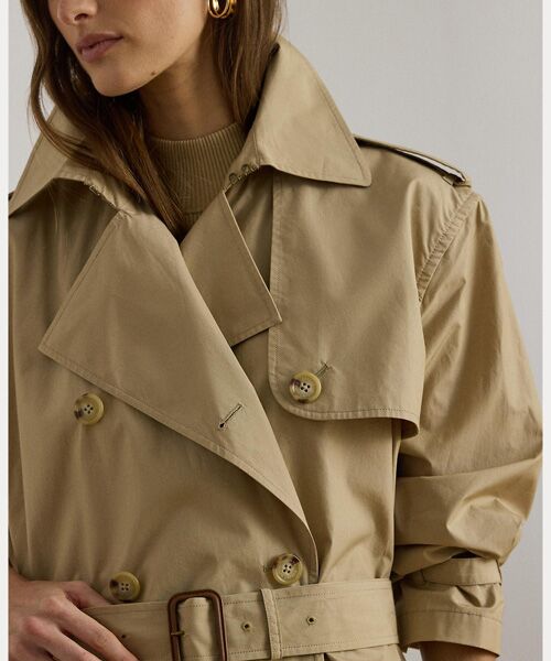 LAUREN RALPH LAUREN / ローレン ラルフ ローレン トレンチコート | ダブルブレステッド コットン トレンチ コート | 詳細4