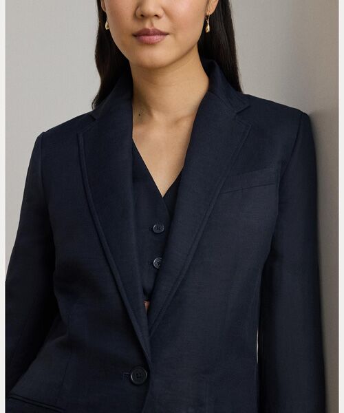 LAUREN RALPH LAUREN / ローレン ラルフ ローレン テーラードジャケット | リネンブレンド ツイル ブレザー | 詳細4