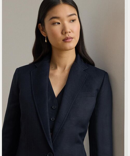 LAUREN RALPH LAUREN / ローレン ラルフ ローレン テーラードジャケット | リネンブレンド ツイル ブレザー | 詳細5