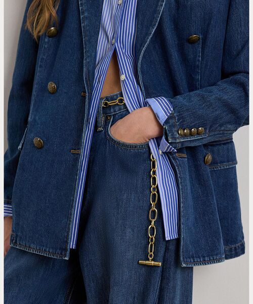 LAUREN RALPH LAUREN / ローレン ラルフ ローレン Gジャン・デニムジャケット | ダブルブレステッド デニム ブレザー | 詳細4