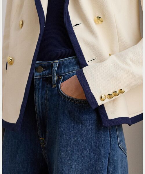 LAUREN RALPH LAUREN / ローレン ラルフ ローレン テーラードジャケット | ツートーン ダブルブレステッド ピケ ブレザー | 詳細5