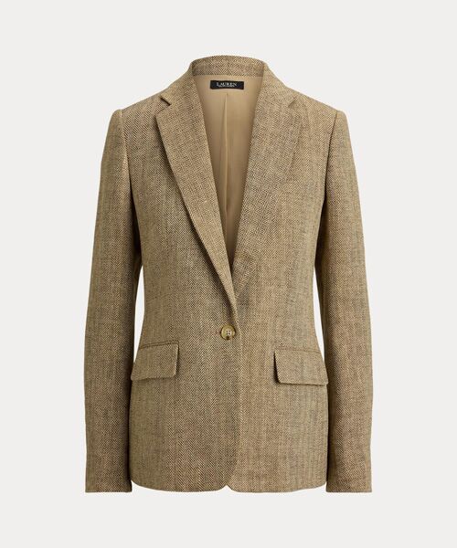 LAUREN RALPH LAUREN / ローレン ラルフ ローレン テーラードジャケット | リネン へリンボーン ブレザー | 詳細1