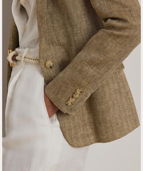 LAUREN RALPH LAUREN / ローレン ラルフ ローレン テーラードジャケット | リネン へリンボーン ブレザー | 詳細5