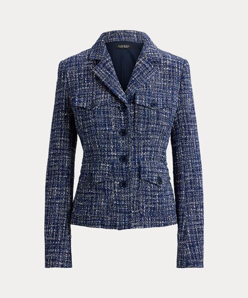 LAUREN RALPH LAUREN / ローレン ラルフ ローレン テーラードジャケット | コットンブレンド ブークレ ブレザー | 詳細1