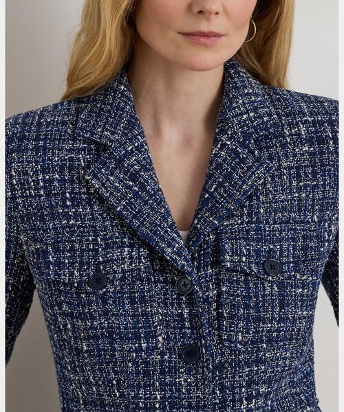 LAUREN RALPH LAUREN / ローレン ラルフ ローレン テーラードジャケット | コットンブレンド ブークレ ブレザー | 詳細4