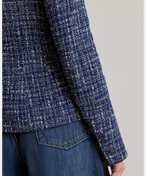 LAUREN RALPH LAUREN / ローレン ラルフ ローレン テーラードジャケット | コットンブレンド ブークレ ブレザー | 詳細5