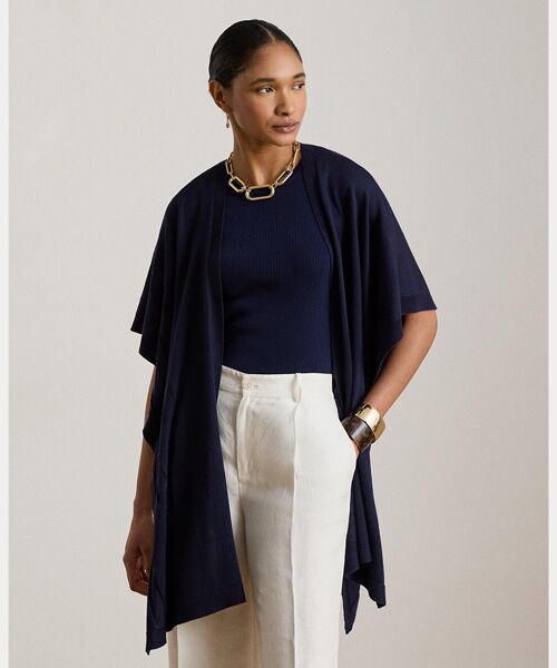 LAUREN RALPH LAUREN / ローレン ラルフ ローレン その他アウター | ベルティングモチーフ ジャカード Ruana | 詳細2