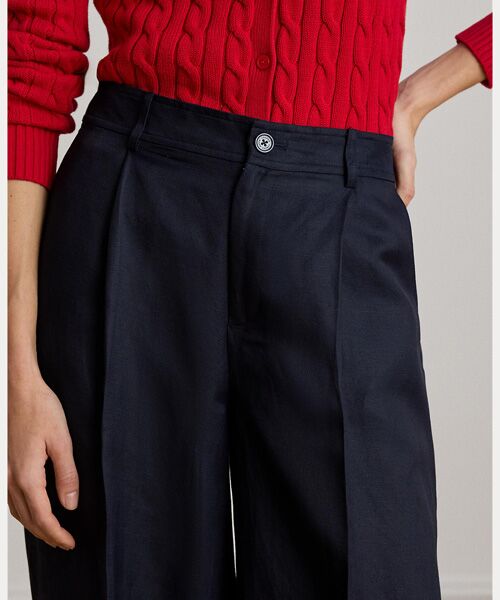 LAUREN RALPH LAUREN / ローレン ラルフ ローレン その他パンツ | リネンブレンド ツイル ワイドレッグ パンツ | 詳細3