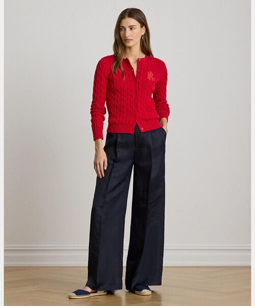 LAUREN RALPH LAUREN / ローレン ラルフ ローレン その他パンツ | リネンブレンド ツイル ワイドレッグ パンツ | 詳細4