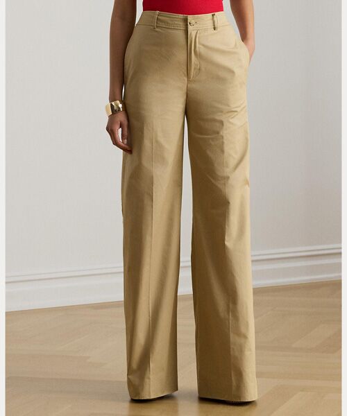 LAUREN RALPH LAUREN / ローレン ラルフ ローレン その他パンツ | コットン ツイル ワイドレッグ パンツ | 詳細2