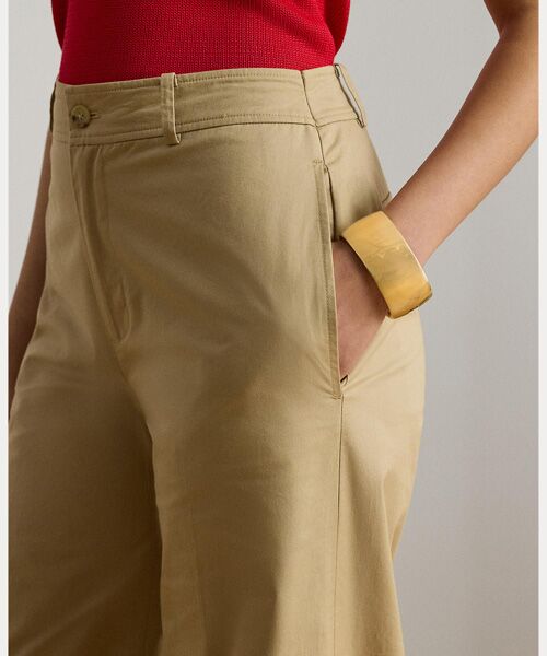 LAUREN RALPH LAUREN / ローレン ラルフ ローレン その他パンツ | コットン ツイル ワイドレッグ パンツ | 詳細4