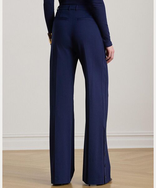 LAUREN RALPH LAUREN / ローレン ラルフ ローレン その他パンツ | ボタントリム ポンチ ワイドレッグ パンツ | 詳細3