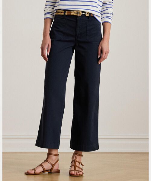 LAUREN RALPH LAUREN / ローレン ラルフ ローレン その他パンツ | ストレッチ チノ ワイドレッグ クロップド パンツ | 詳細2