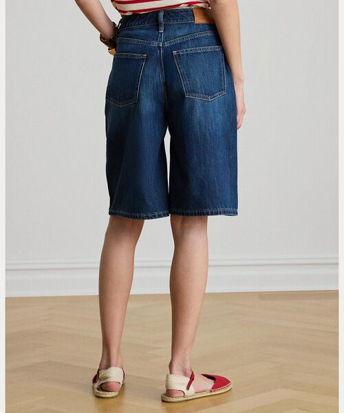 LAUREN RALPH LAUREN / ローレン ラルフ ローレン ショート・ハーフ・半端丈パンツ | デニム ワイドレッグ バミューダ ショートパンツ | 詳細3