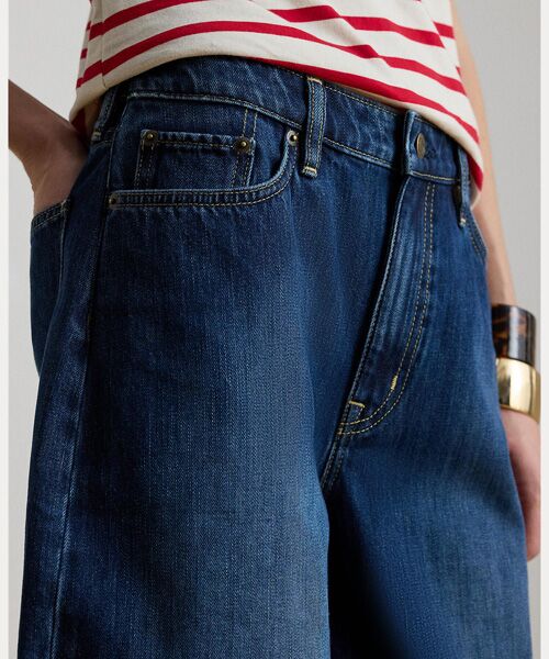 LAUREN RALPH LAUREN / ローレン ラルフ ローレン ショート・ハーフ・半端丈パンツ | デニム ワイドレッグ バミューダ ショートパンツ | 詳細4