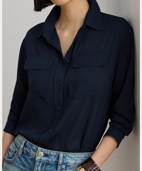 LAUREN RALPH LAUREN / ローレン ラルフ ローレン シャツ・ブラウス | リラックス フィット ジョーゼット シャツ | 詳細4