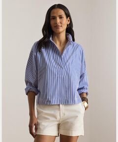 LAUREN RALPH LAUREN / ローレン ラルフ ローレン シャツ・ブラウス | ストライプド クロップド シャツ