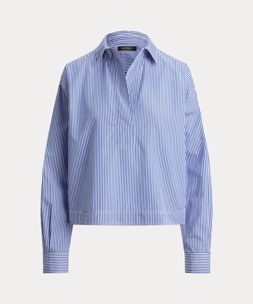 LAUREN RALPH LAUREN / ローレン ラルフ ローレン シャツ・ブラウス | ストライプド クロップド シャツ | 詳細1