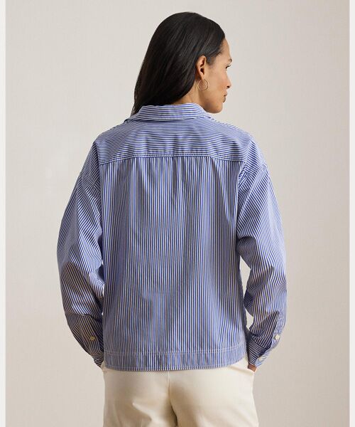 LAUREN RALPH LAUREN / ローレン ラルフ ローレン シャツ・ブラウス | ストライプド クロップド シャツ | 詳細3