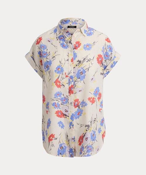 LAUREN RALPH LAUREN / ローレン ラルフ ローレン シャツ・ブラウス | リラックス フィット フローラル ショートスリーブ シャツ | 詳細1