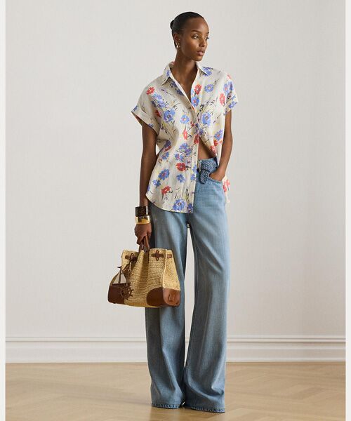 LAUREN RALPH LAUREN / ローレン ラルフ ローレン シャツ・ブラウス | リラックス フィット フローラル ショートスリーブ シャツ | 詳細2