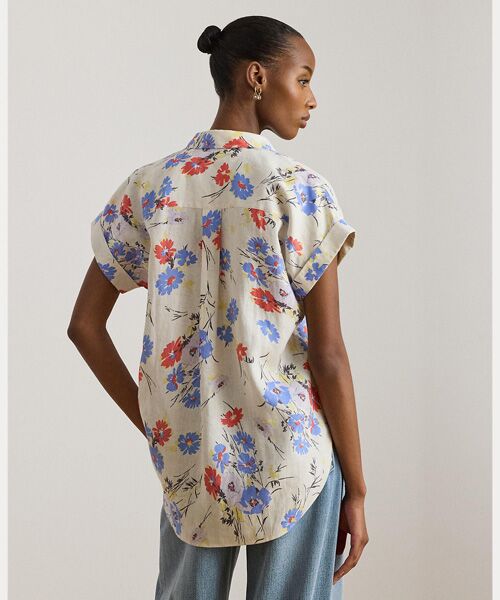 LAUREN RALPH LAUREN / ローレン ラルフ ローレン シャツ・ブラウス | リラックス フィット フローラル ショートスリーブ シャツ | 詳細3
