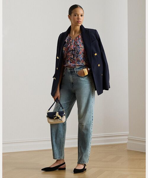 LAUREN RALPH LAUREN / ローレン ラルフ ローレン シャツ・ブラウス | フローラル フリルトリム ジョーゼット ブラウス | 詳細2