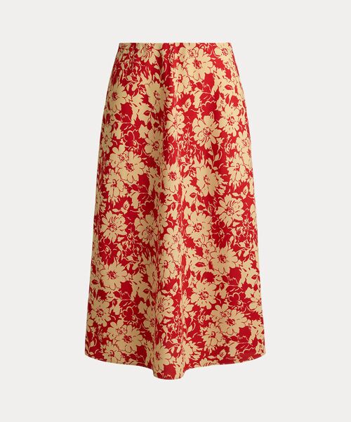 LAUREN RALPH LAUREN / ローレン ラルフ ローレン ミニ・ひざ丈スカート | フローラル クレープ ミディ スカート | 詳細1