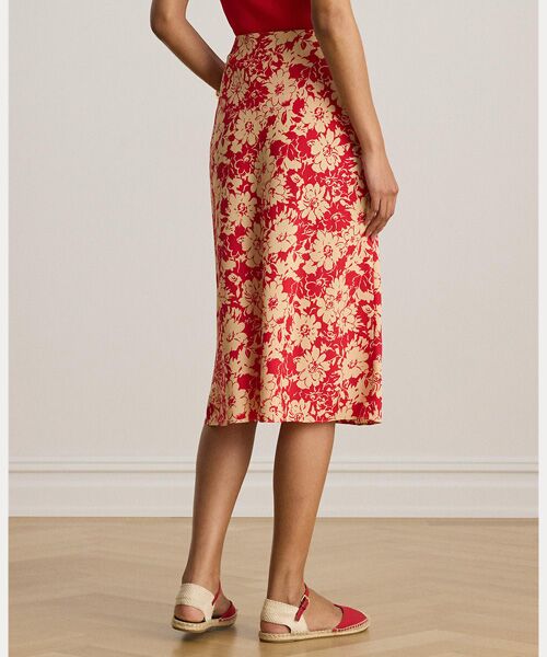 LAUREN RALPH LAUREN / ローレン ラルフ ローレン ミニ・ひざ丈スカート | フローラル クレープ ミディ スカート | 詳細3