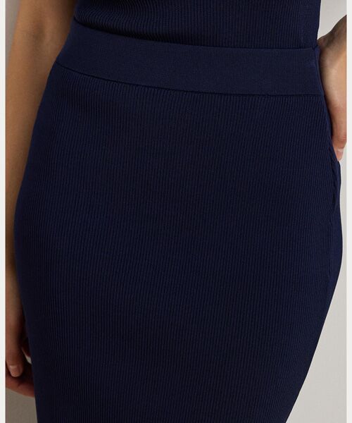 LAUREN RALPH LAUREN / ローレン ラルフ ローレン ミニ・ひざ丈スカート | リブニット ペンシル スカート | 詳細4