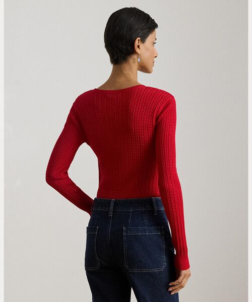 LAUREN RALPH LAUREN / ローレン ラルフ ローレン ニット・セーター | ミニケーブル クルーネック セーター | 詳細3