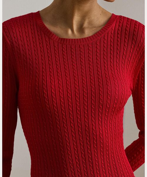 LAUREN RALPH LAUREN / ローレン ラルフ ローレン ニット・セーター | ミニケーブル クルーネック セーター | 詳細4