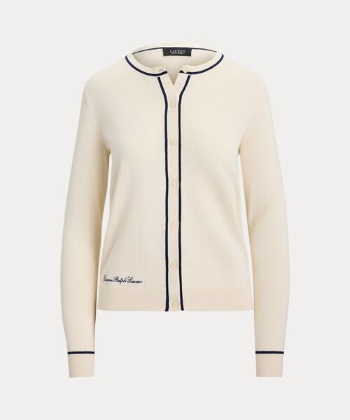 LAUREN RALPH LAUREN / ローレン ラルフ ローレン カーディガン・ボレロ | ツートーン コットンモダール カーディガン | 詳細1