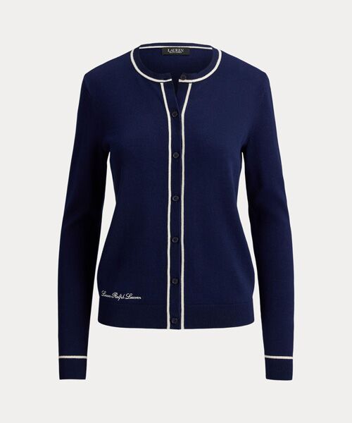 LAUREN RALPH LAUREN / ローレン ラルフ ローレン カーディガン・ボレロ | ツートーン コットンモダール カーディガン | 詳細1