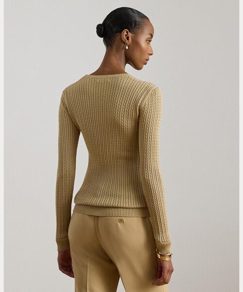 LAUREN RALPH LAUREN / ローレン ラルフ ローレン ニット・セーター | ミニケーブル クルーネック セーター | 詳細3