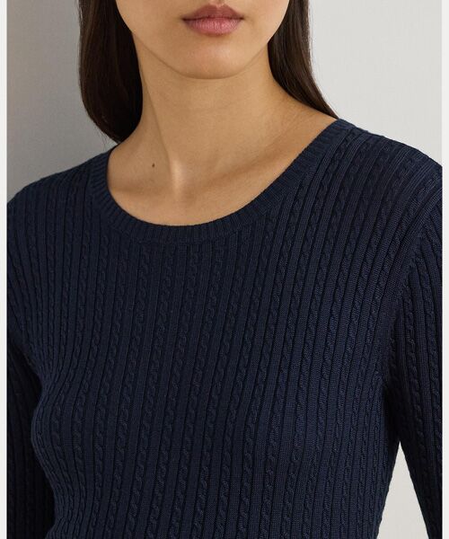 LAUREN RALPH LAUREN / ローレン ラルフ ローレン ニット・セーター | ミニケーブル クルーネック セーター | 詳細4