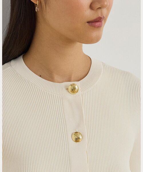 LAUREN RALPH LAUREN / ローレン ラルフ ローレン カーディガン・ボレロ | リブニット クルーネック カーディガン | 詳細4