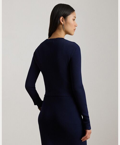 LAUREN RALPH LAUREN / ローレン ラルフ ローレン カーディガン・ボレロ | リブニット クルーネック カーディガン | 詳細3