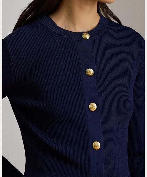 LAUREN RALPH LAUREN / ローレン ラルフ ローレン カーディガン・ボレロ | リブニット クルーネック カーディガン | 詳細4